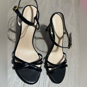 Stuart Weitzman strappy heels patent leather